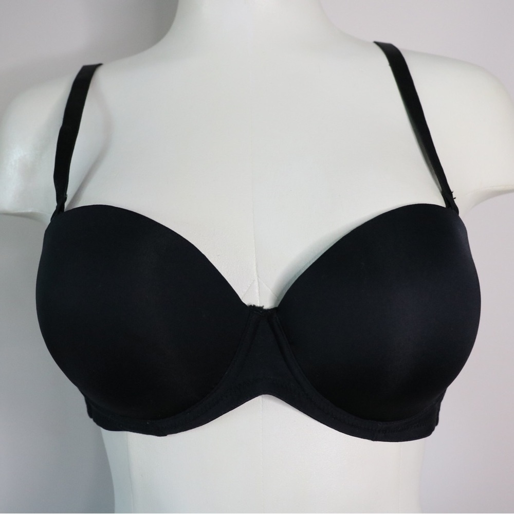 Triumph Voluptuous Push Up Strapless Multi-Way Underwired Black Bra Size 38B